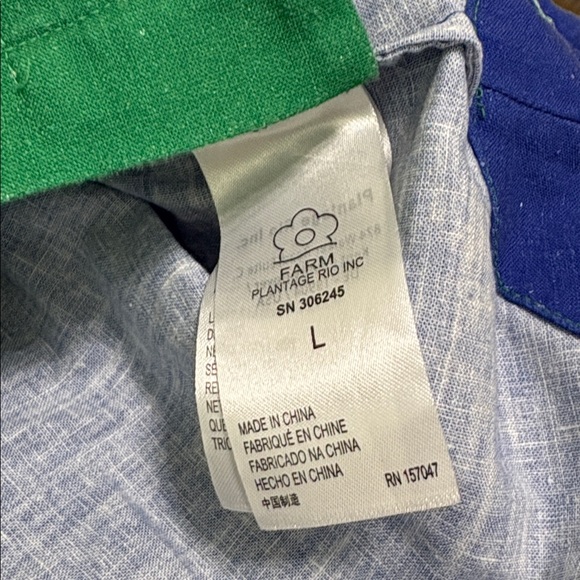 FARM Rio Button Up Shirt Size Large - Picture 7 of 10